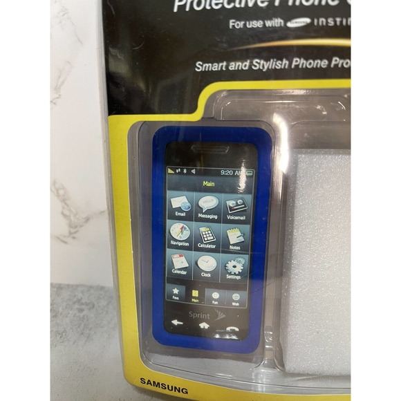 Retro Phone Cover Blue Sprint Samsung Instinct New Open Box - Picture 2 of 6